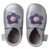 Bobux Soft Sole Shoe (Layered Silver Flower)